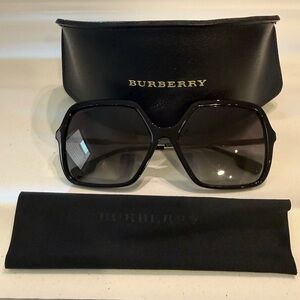 Burberry Hexagonal Black Sunglasses
